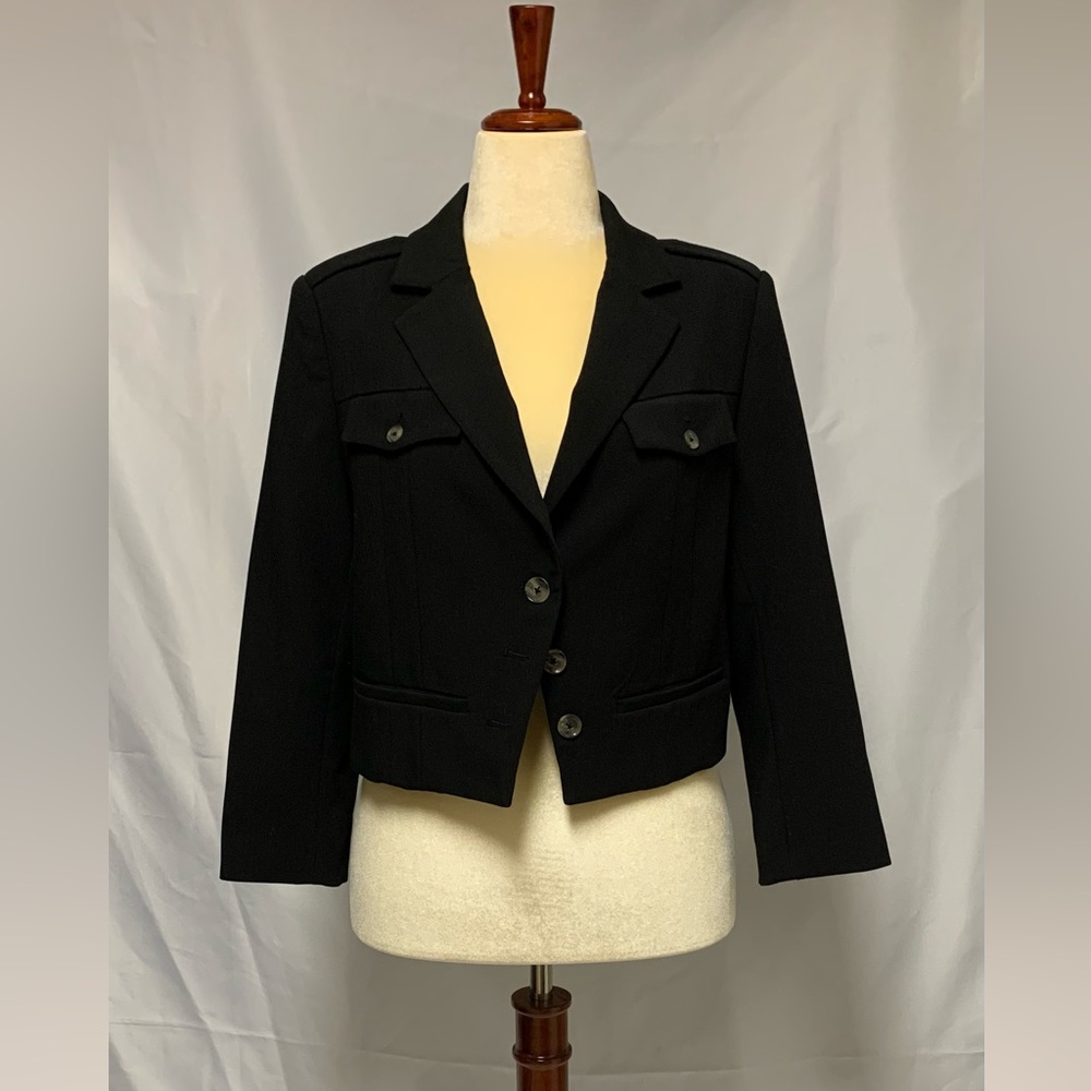 White House Black Market Black Crop Jacket